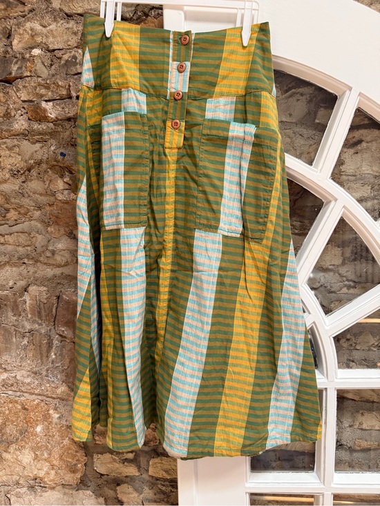 Ace & Jig Dresses & Skirts - Ace & Jig  Green, Blue and Yellow Maisie Skirt- Mariana size XS 100% Cotton NWT